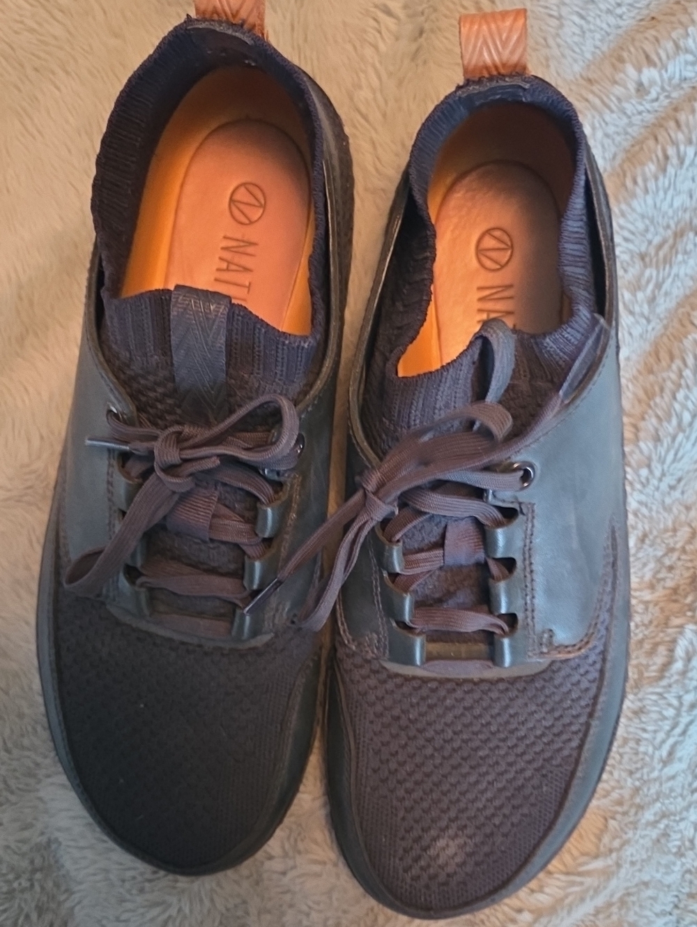 Naturalizer Men’s Blue Lace-Up Knit Sneakers